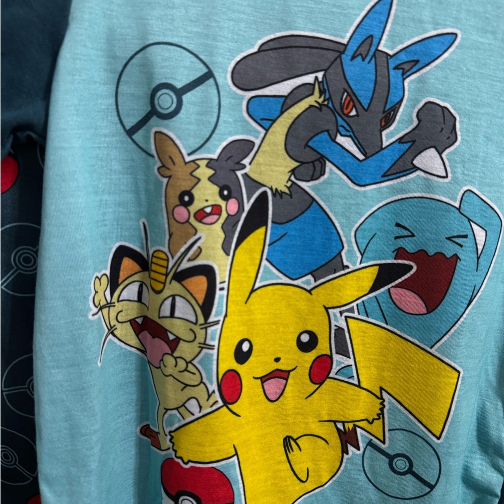 Boys Pokemon Blue Short Sleeve Pajama Set